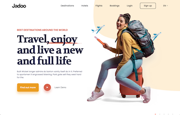 travels website screen-shot